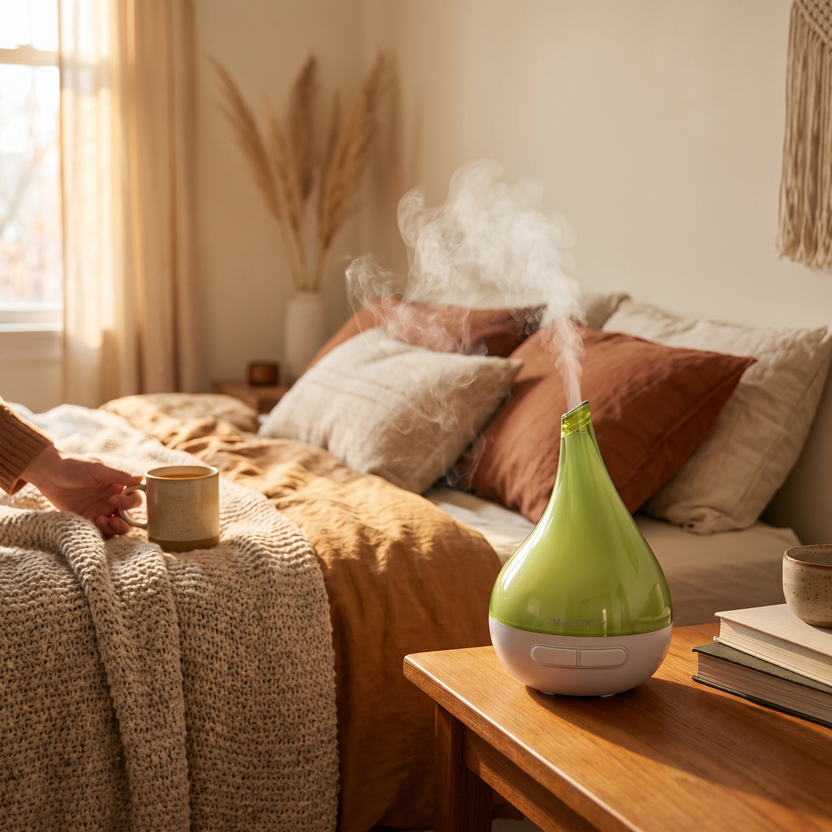 Drop-shaped Cool Mist Humidifier Ultrasonic Aroma in the room