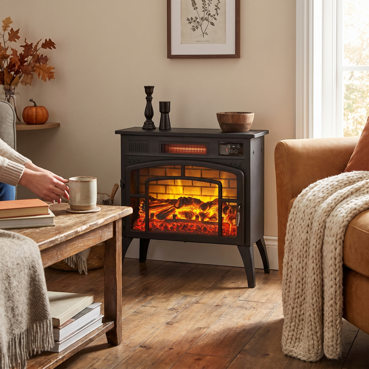 Electric Fireplace Stove in the room
