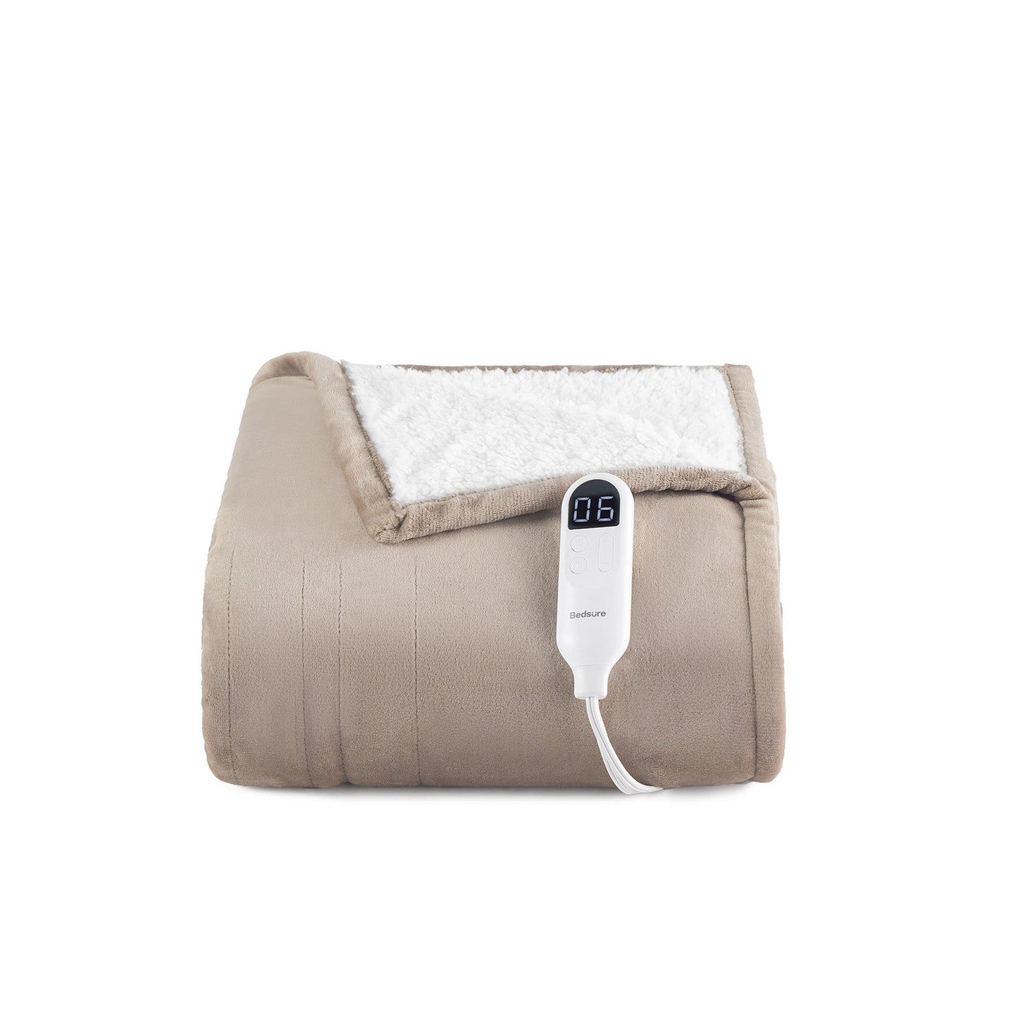 Flannel Sherpa Heated Blanket