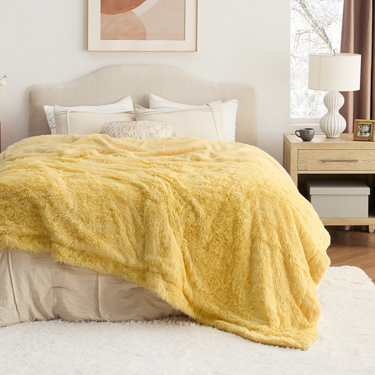 Fuzzy Faux Fur Blanket
