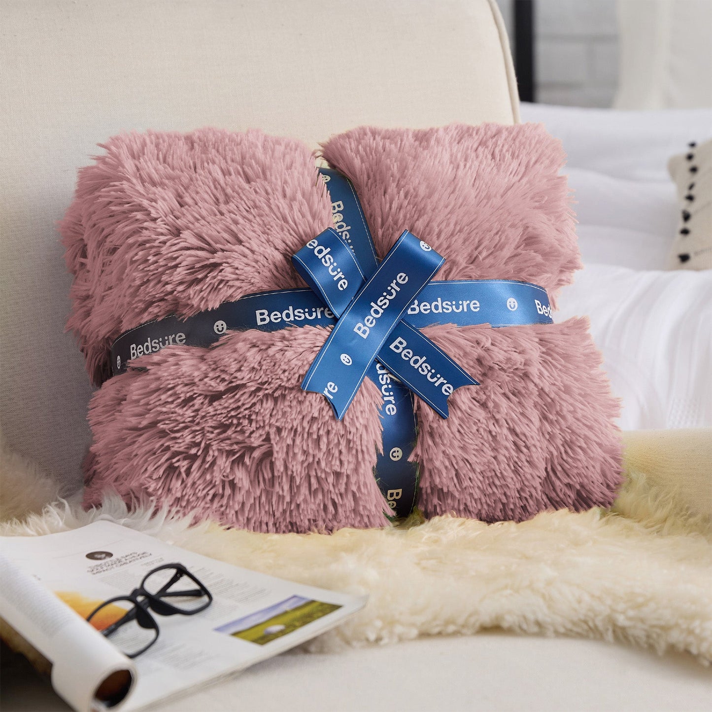 Fuzzy Faux Fur Blanket