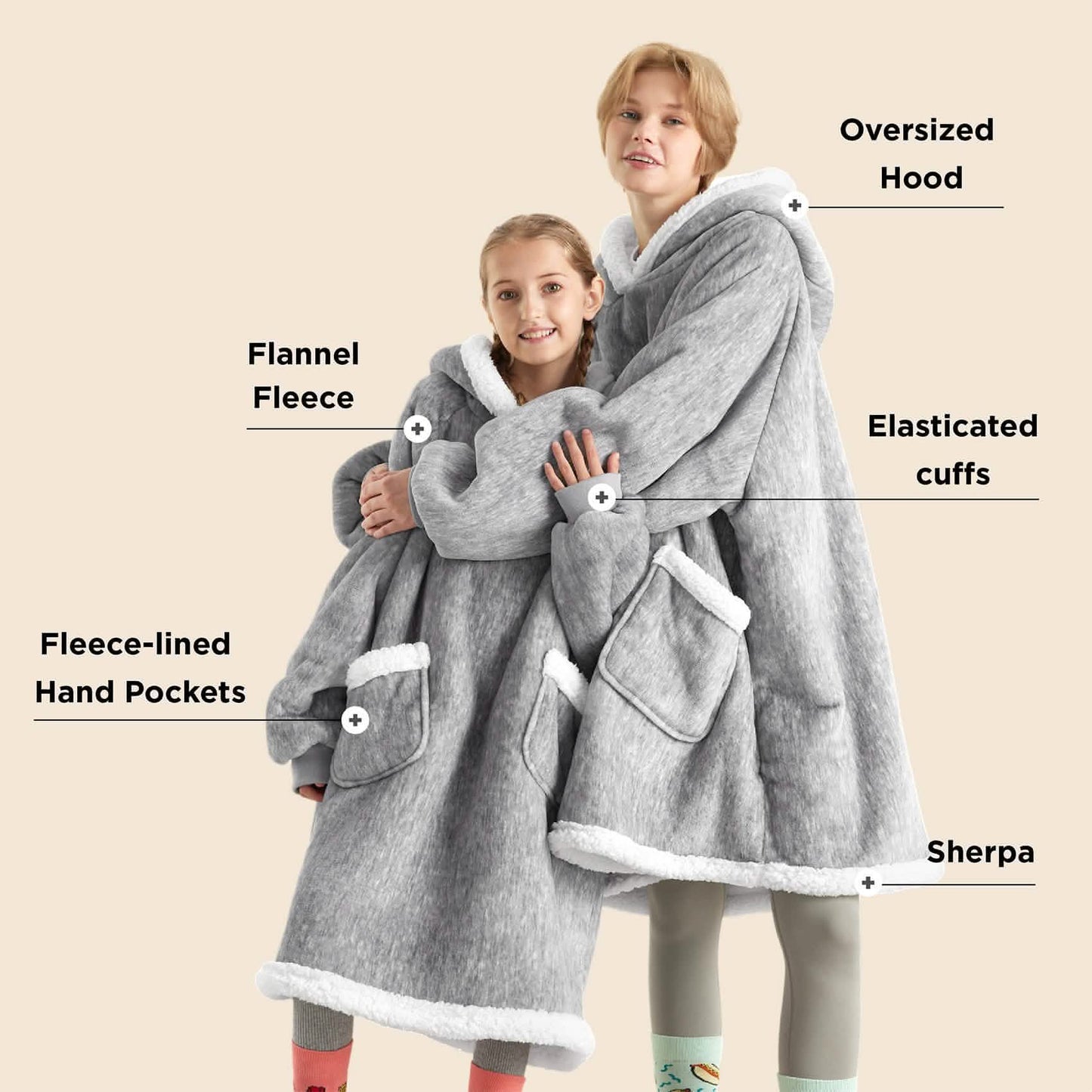 Sherpa Fleece Blanket Hoodie