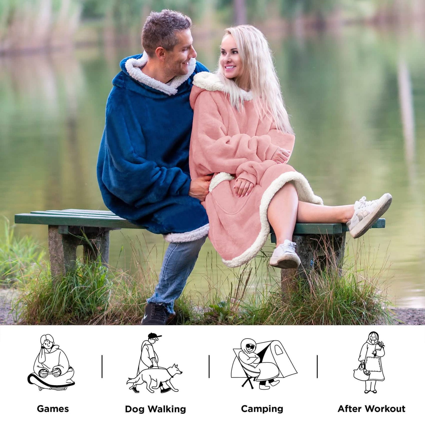 Sherpa Fleece Blanket Hoodie