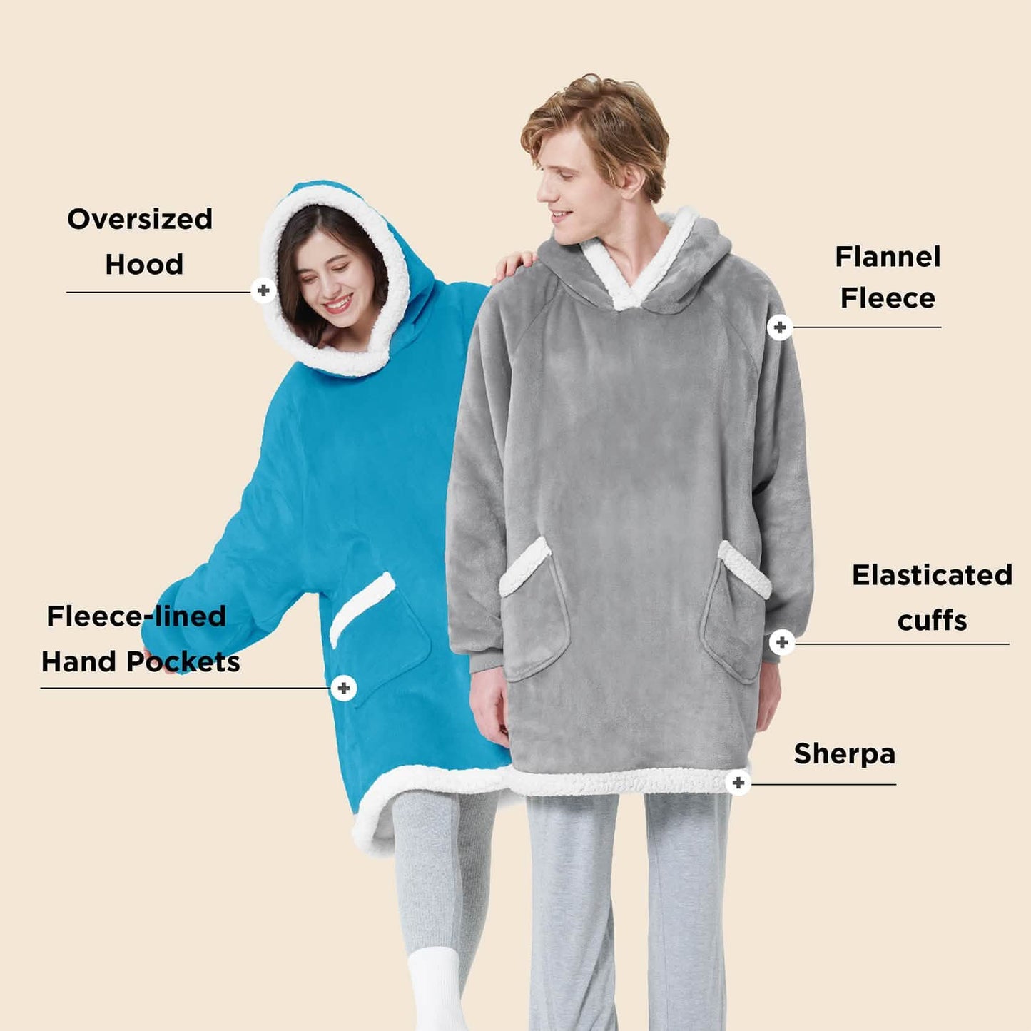 Sherpa Fleece Blanket Hoodie