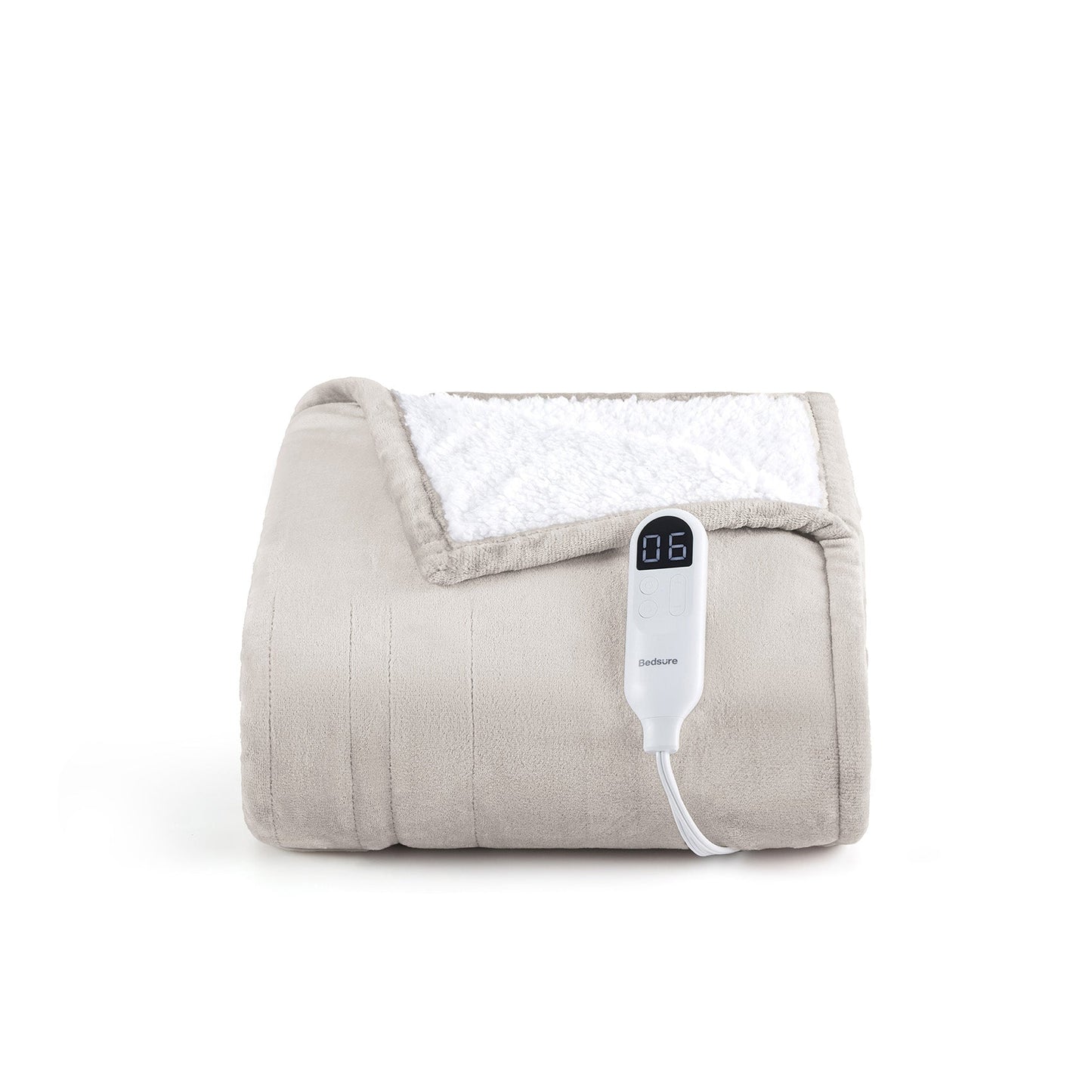 Flannel Sherpa Heated Blanket