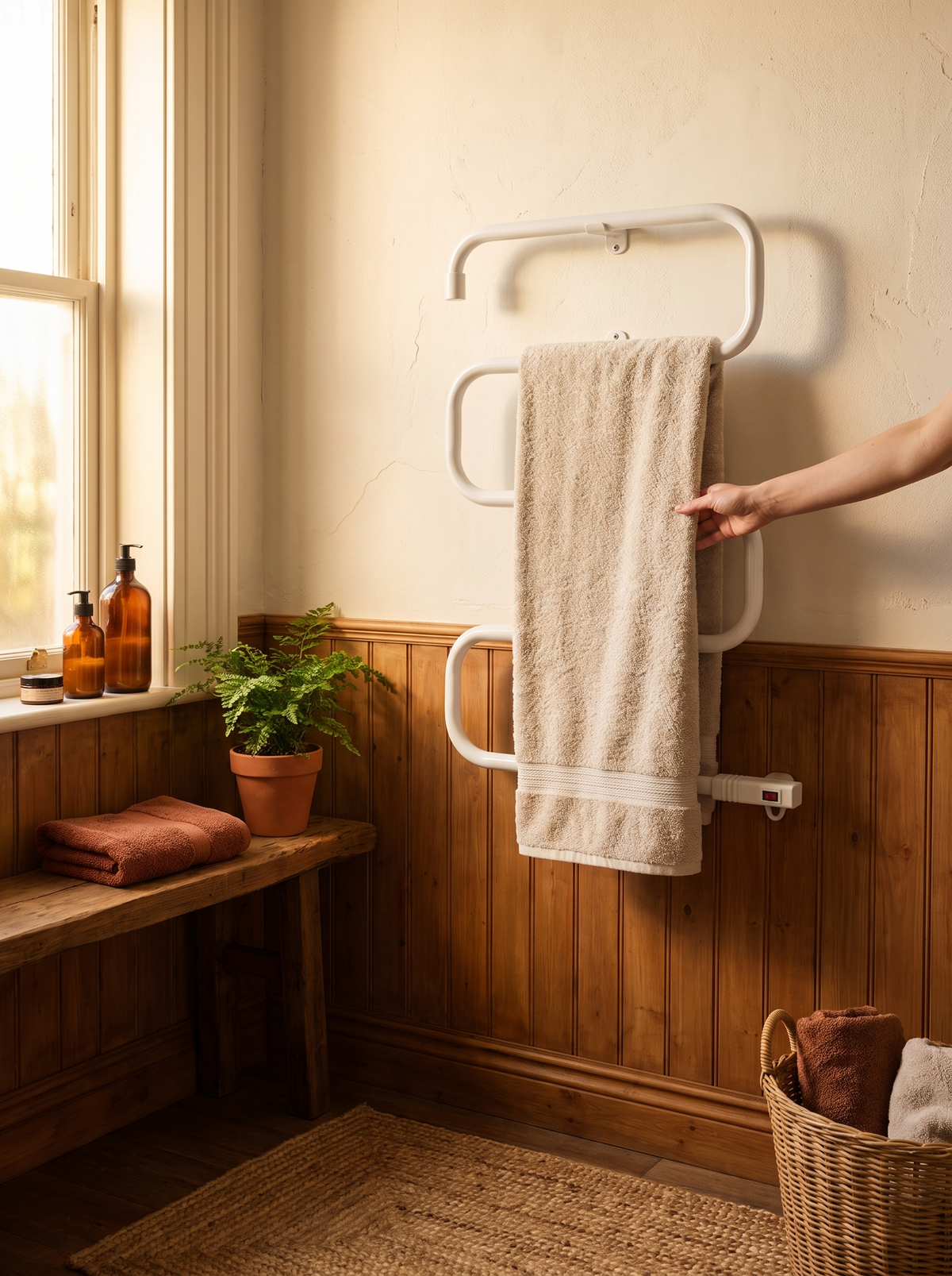 100W Electric Towel Warmer Drying Rack: Neat In Most Bathrooms