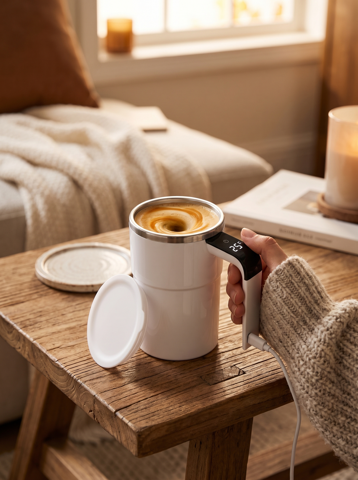 12oz Self Stirring Mug: Magnets, Steel, And A Charge
