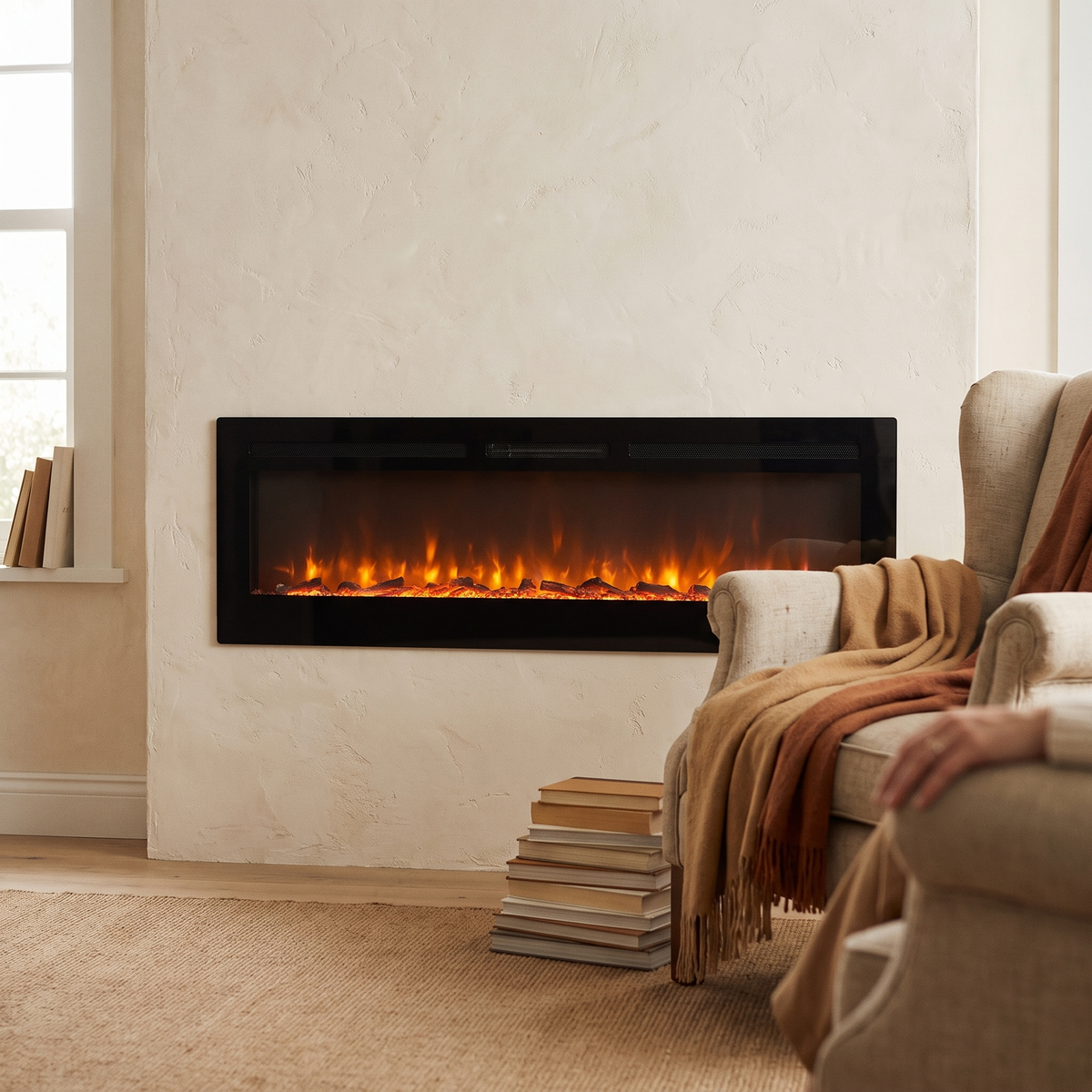 Electric Fireplace Heater With Remote Control