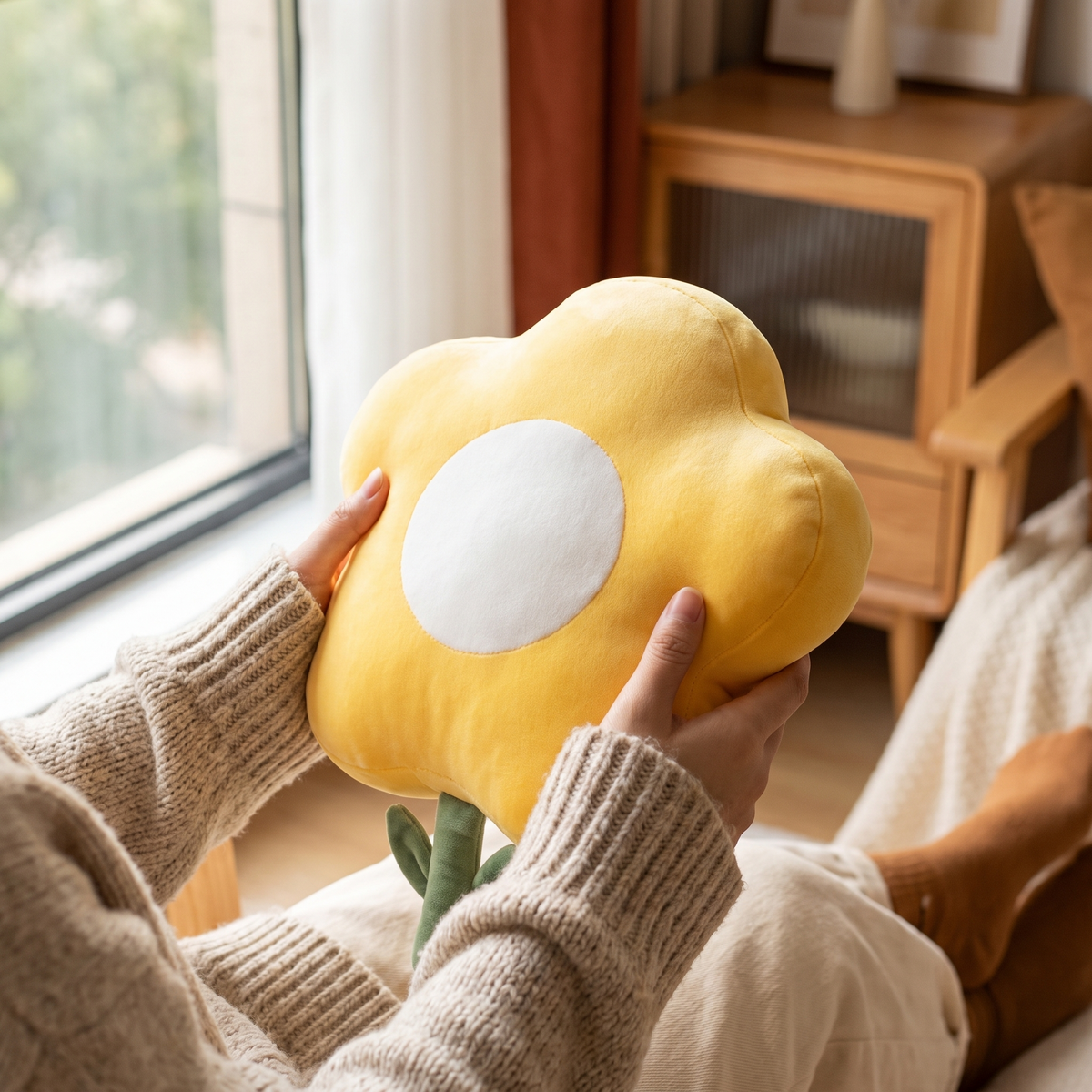 Flower Hand Warmer 35cm-Yellow