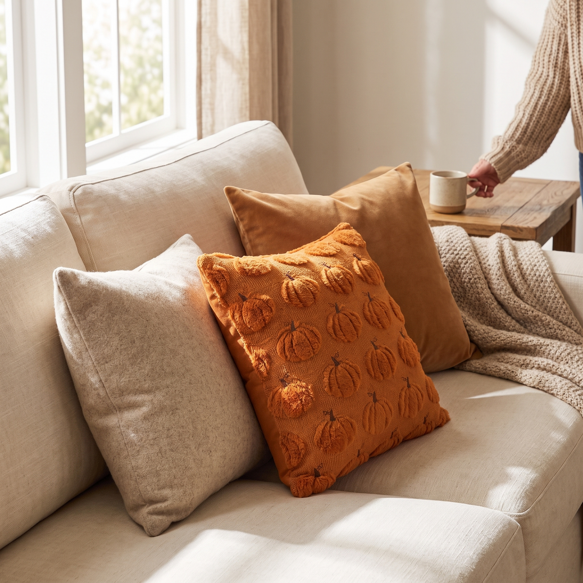 Softalker Fall Throw Pillow Covers 18x18 Set Of 2