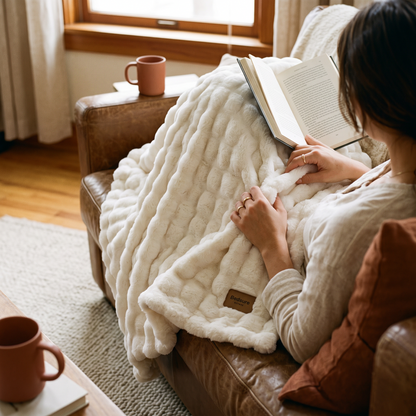 Cloud Bubble Blanket in use