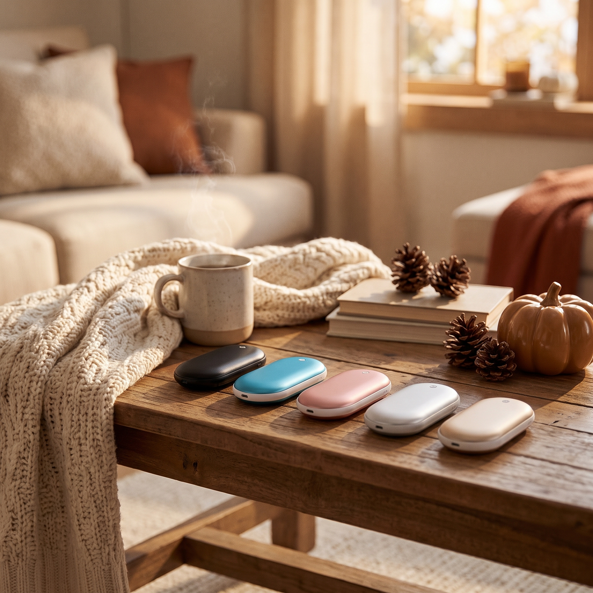 Rechargeable Hand Warmer & Power Bank (5000mAh) in the room
