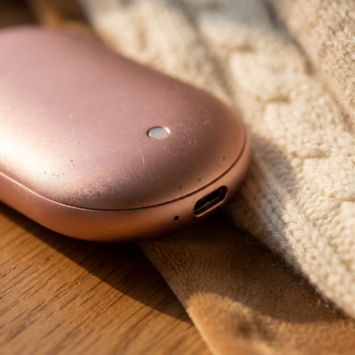 Rechargeable Hand Warmer & Power Bank (5000mAh) close up detail