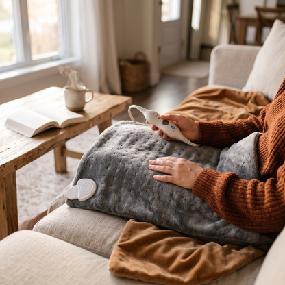 Electric Heating Pad in use