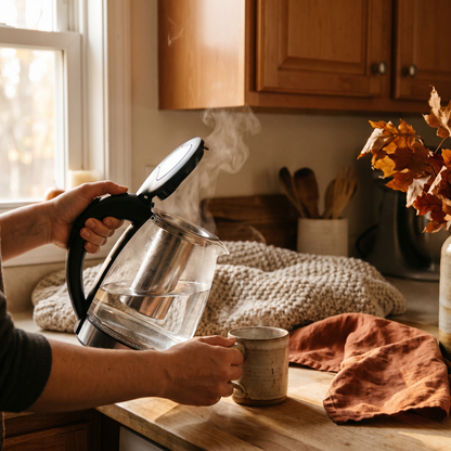 American Standard Electric Kettle 120V in use