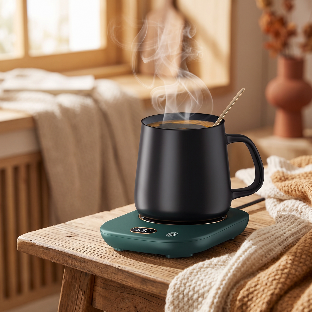 Electric Coffee Mug Warmer For Desk Auto Shut Off USB Tea full view