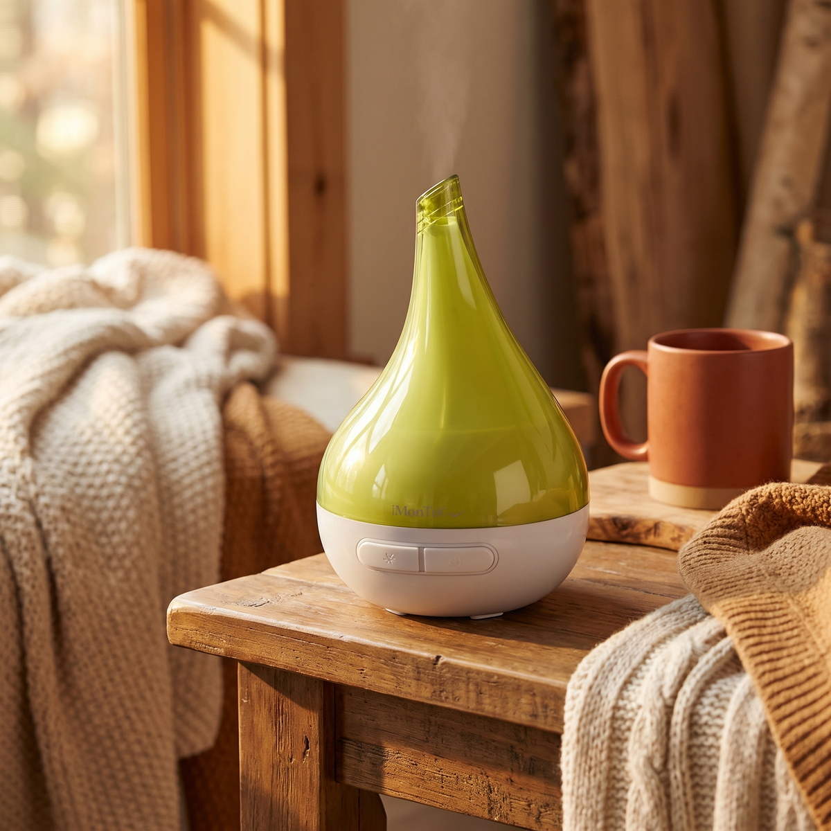 Drop-shaped Cool Mist Humidifier Ultrasonic Aroma full view