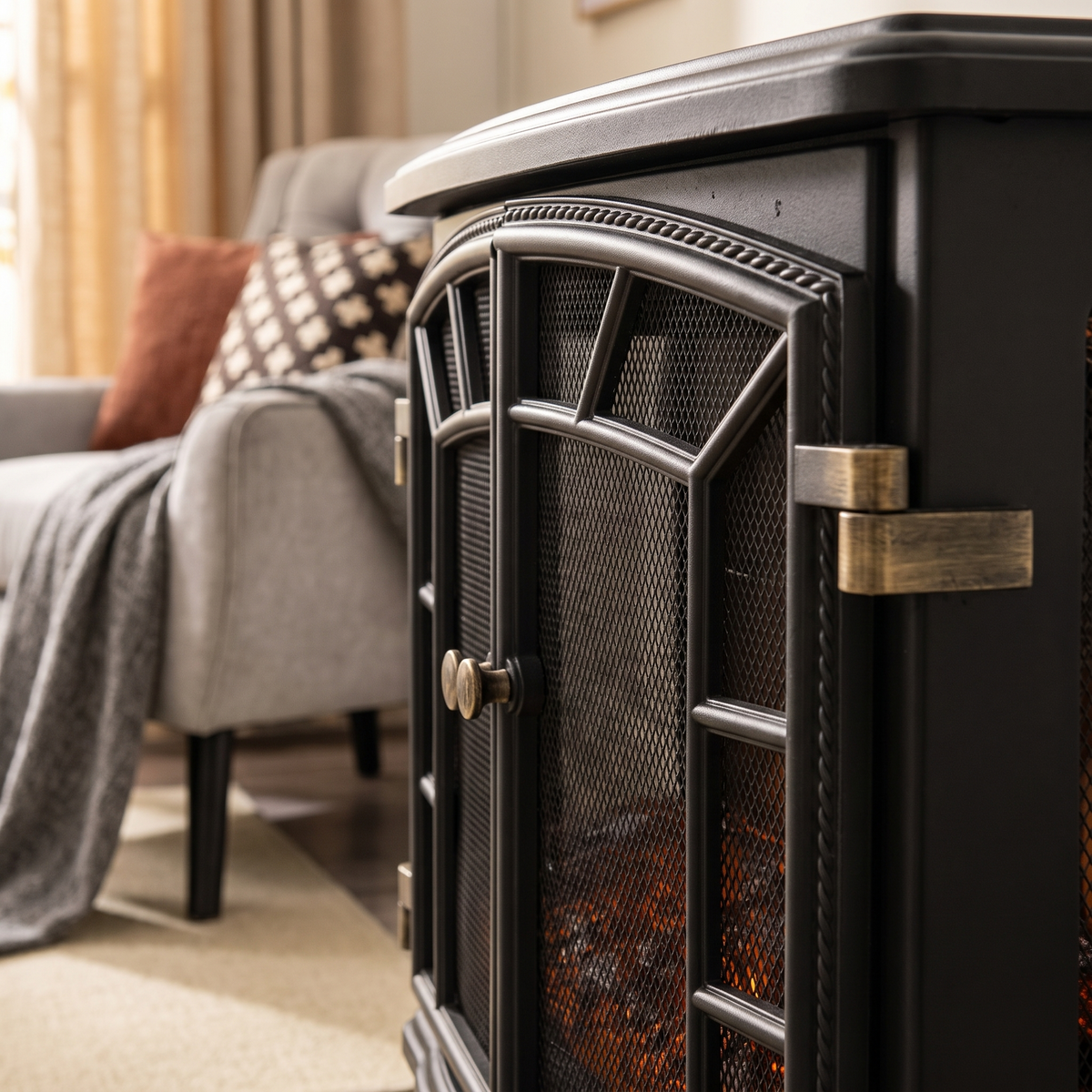 27" Electric Fireplace Heater close up detail