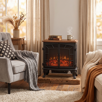 27" Electric Fireplace Heater in the room