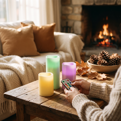 Flameless Candles Votive Candles Wireless Battery Operated in use