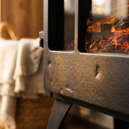 Electric Fireplace Stove close up detail