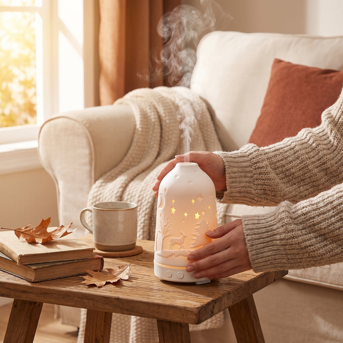 100ml Ultrasonic Aromatherapy Diffuser in use