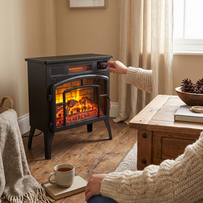 Electric Fireplace Stove in use
