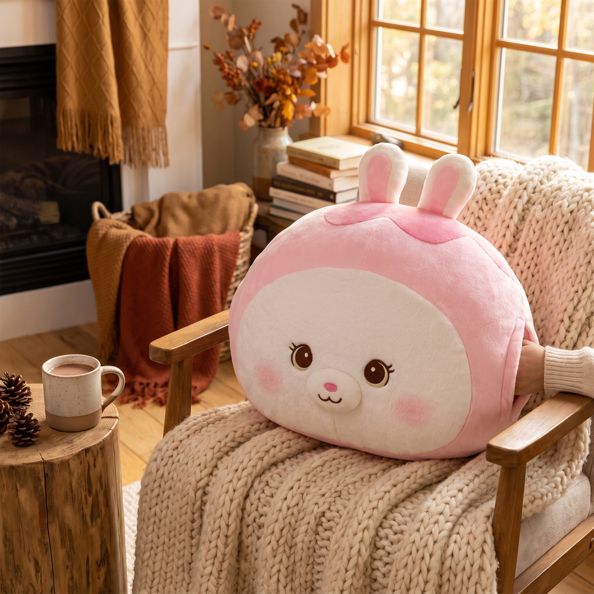 Bunny Hand Warmer 30cm in the room