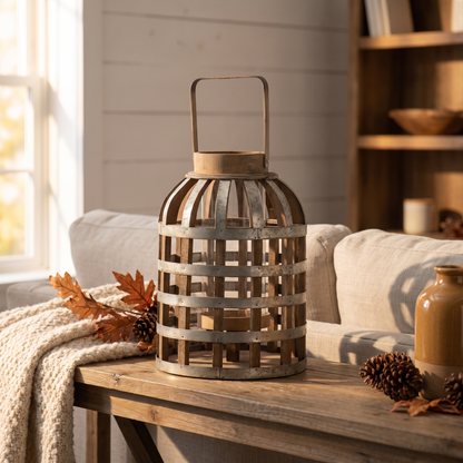Decorative Lantern With Handle full view