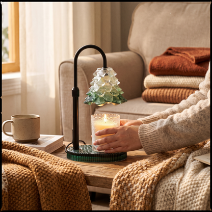 Candle Warmer Lamp With Timer & Dimmer in use