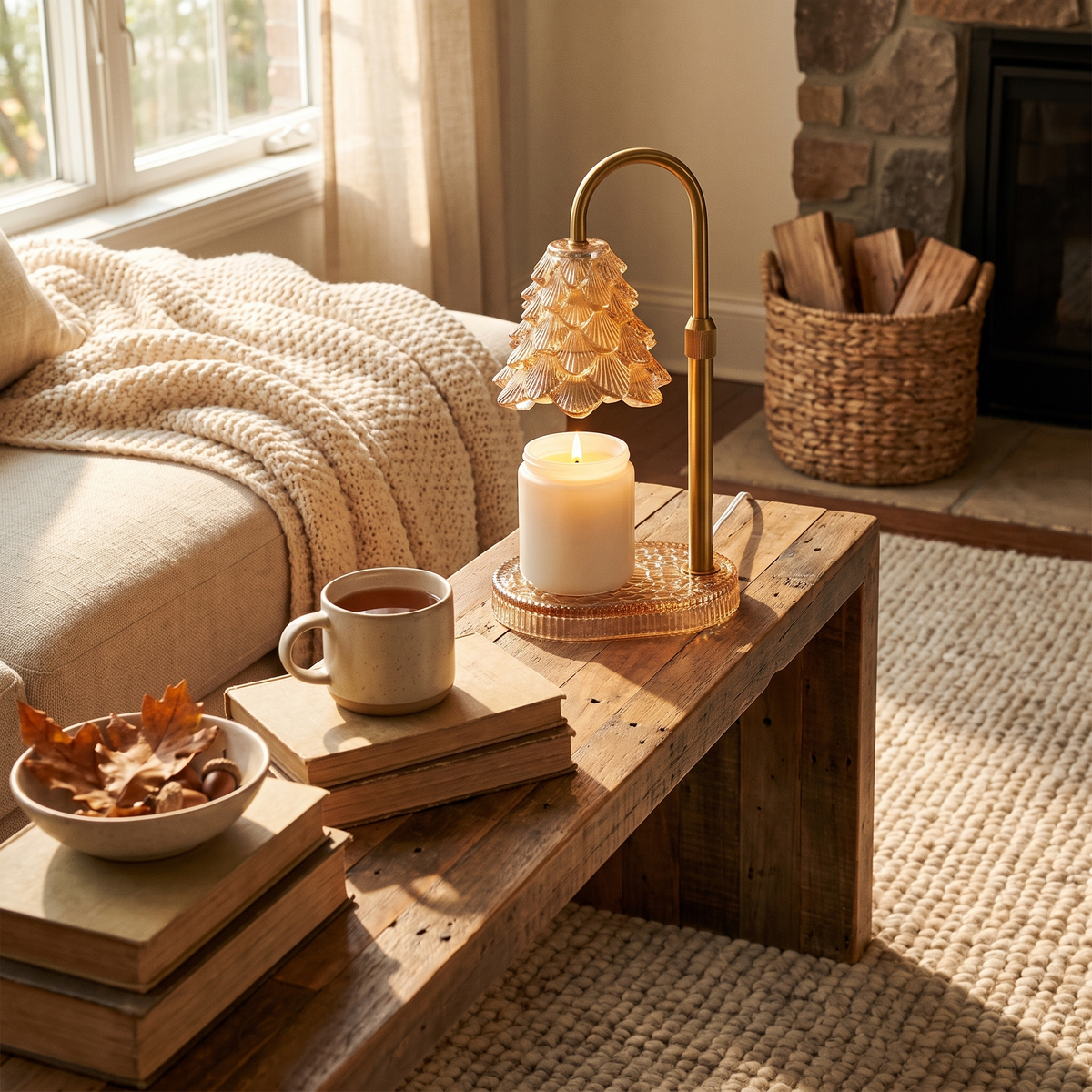 Candle Warmer Lamp With Timer & Dimmer in the room
