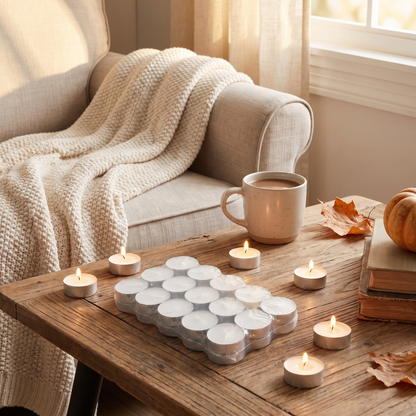 Tea Lights Candles Unscented Tea Tree Lights Mini Votive in the room