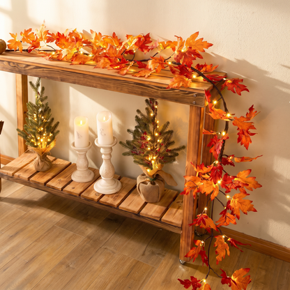 Maple Leaf LED Tree Branch Lights With Remote full view
