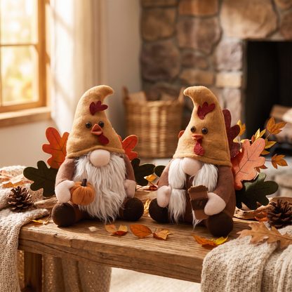 Fall Gnome Plush Decorations full view