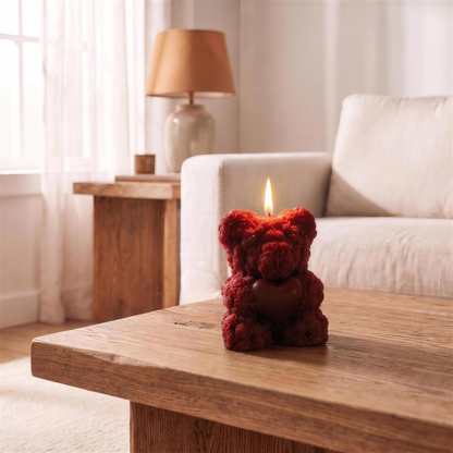 sculpted aromatherapy candle in the Hollow Pine house