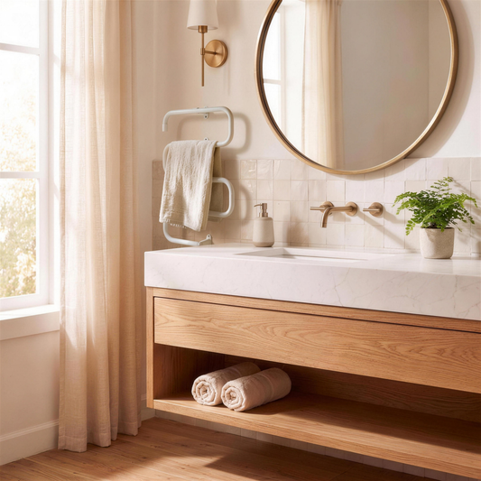 electric towel warmer drying rack 100w in the Hollow Pine house