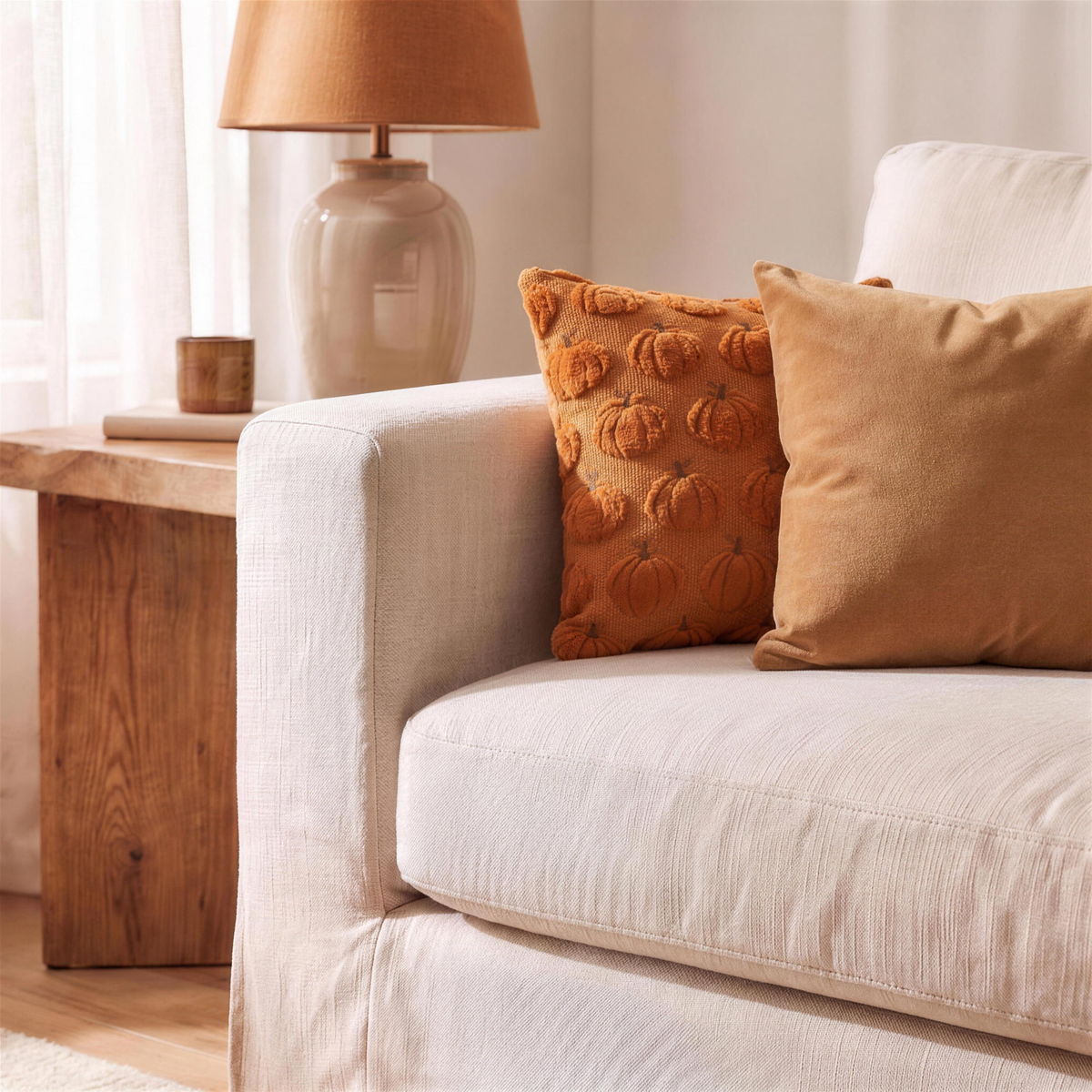 fall throw pillow covers set of 2 in the Hollow Pine house