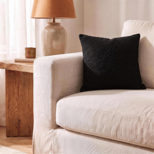 textured boucle pillow cover 18x18 in the Hollow Pine house