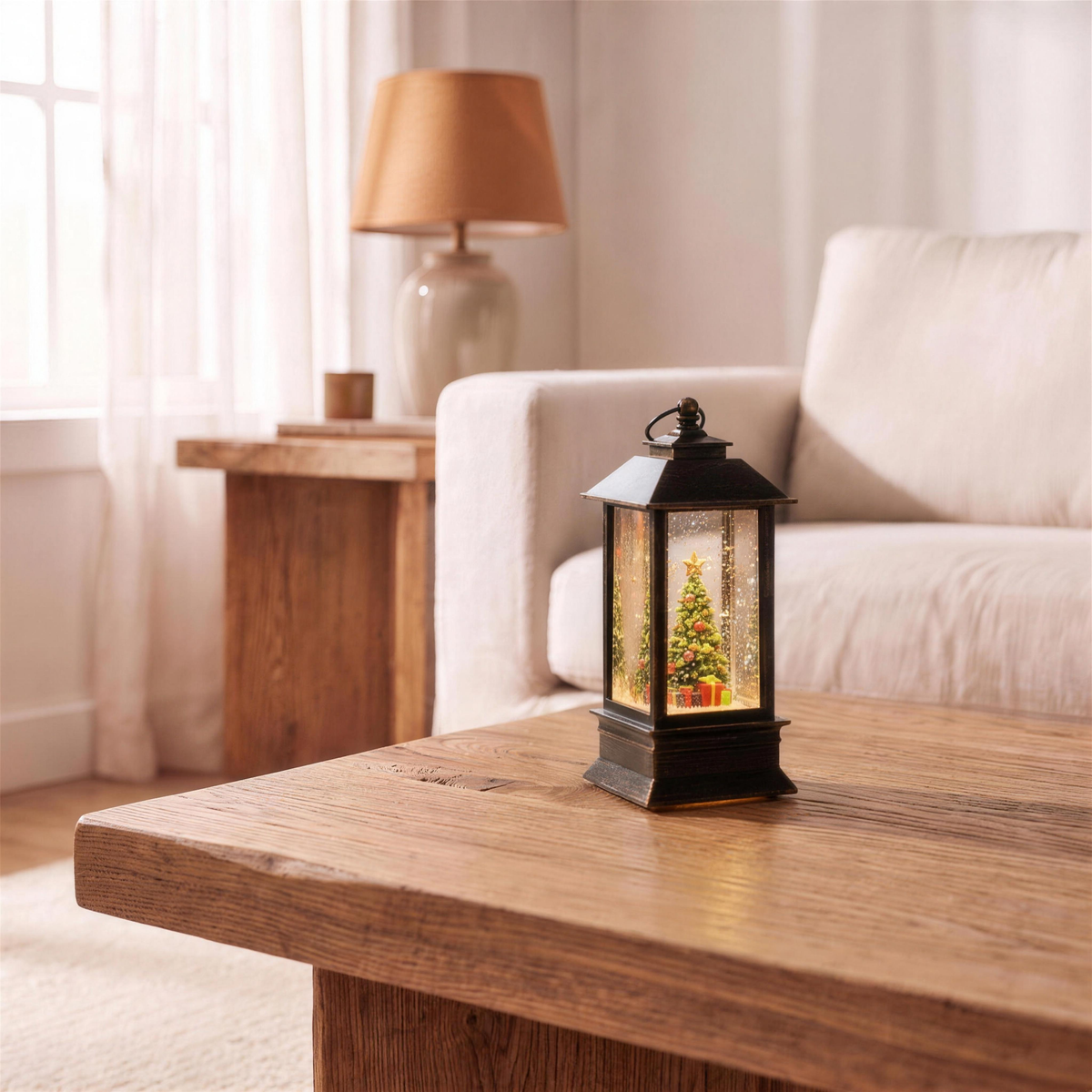 led flame oil lamp ornaments in the Hollow Pine house