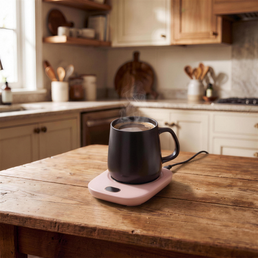 USB Coffee Mug Warmer, 3 Colors in Pink in the Hollow Pine house