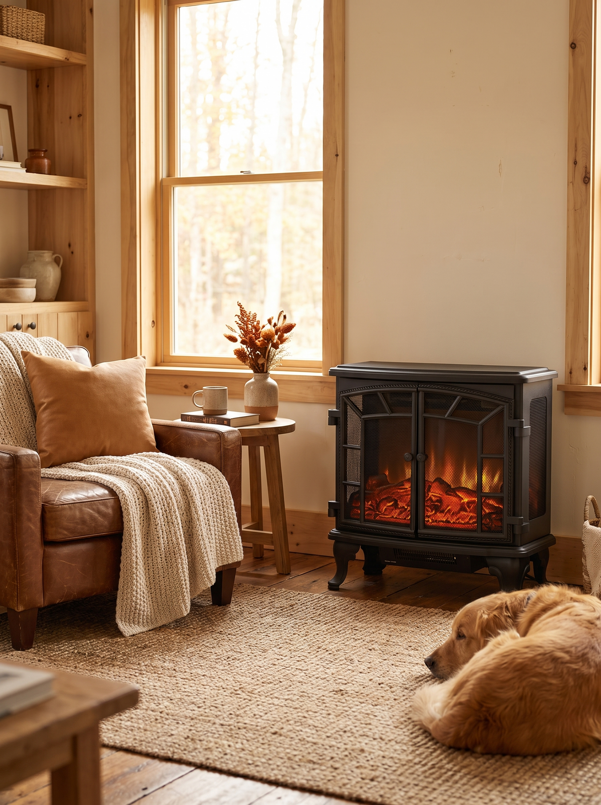 27" Electric Fireplace Heater: A Safe Focal Point