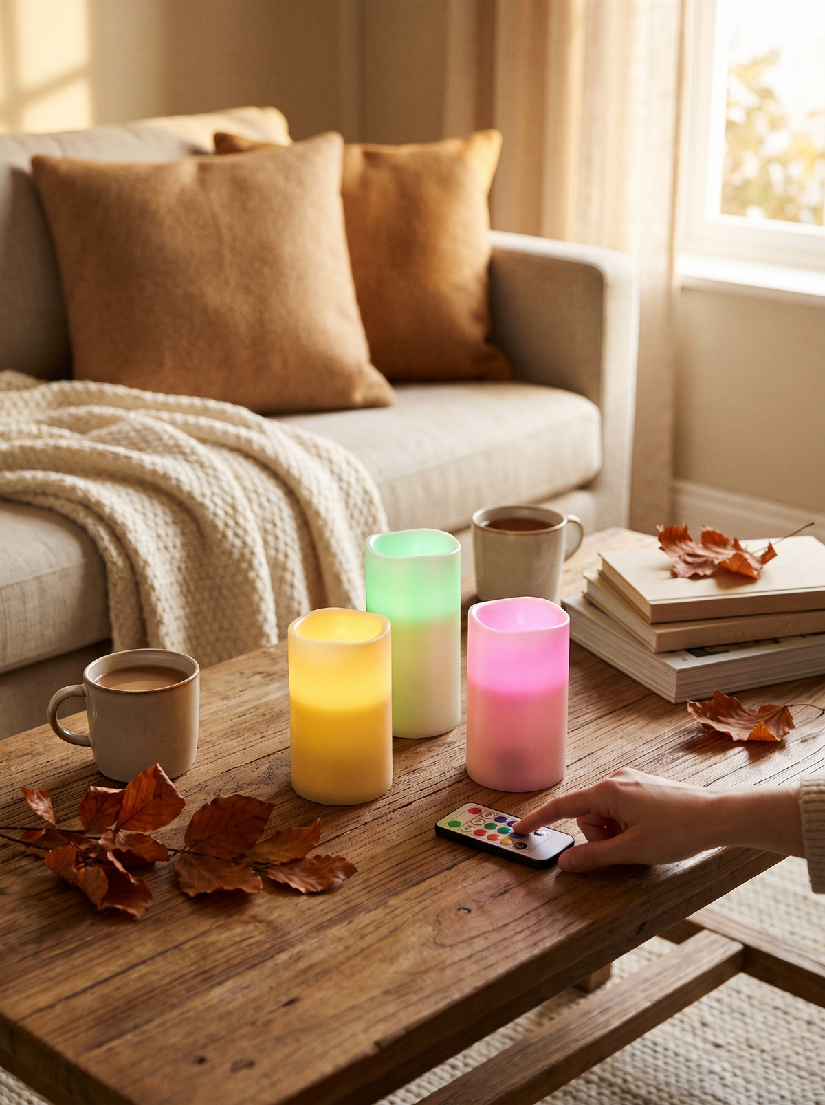Flameless Candles Votive Candles Wireless Battery Operated: Remote Control, Twelve Colors