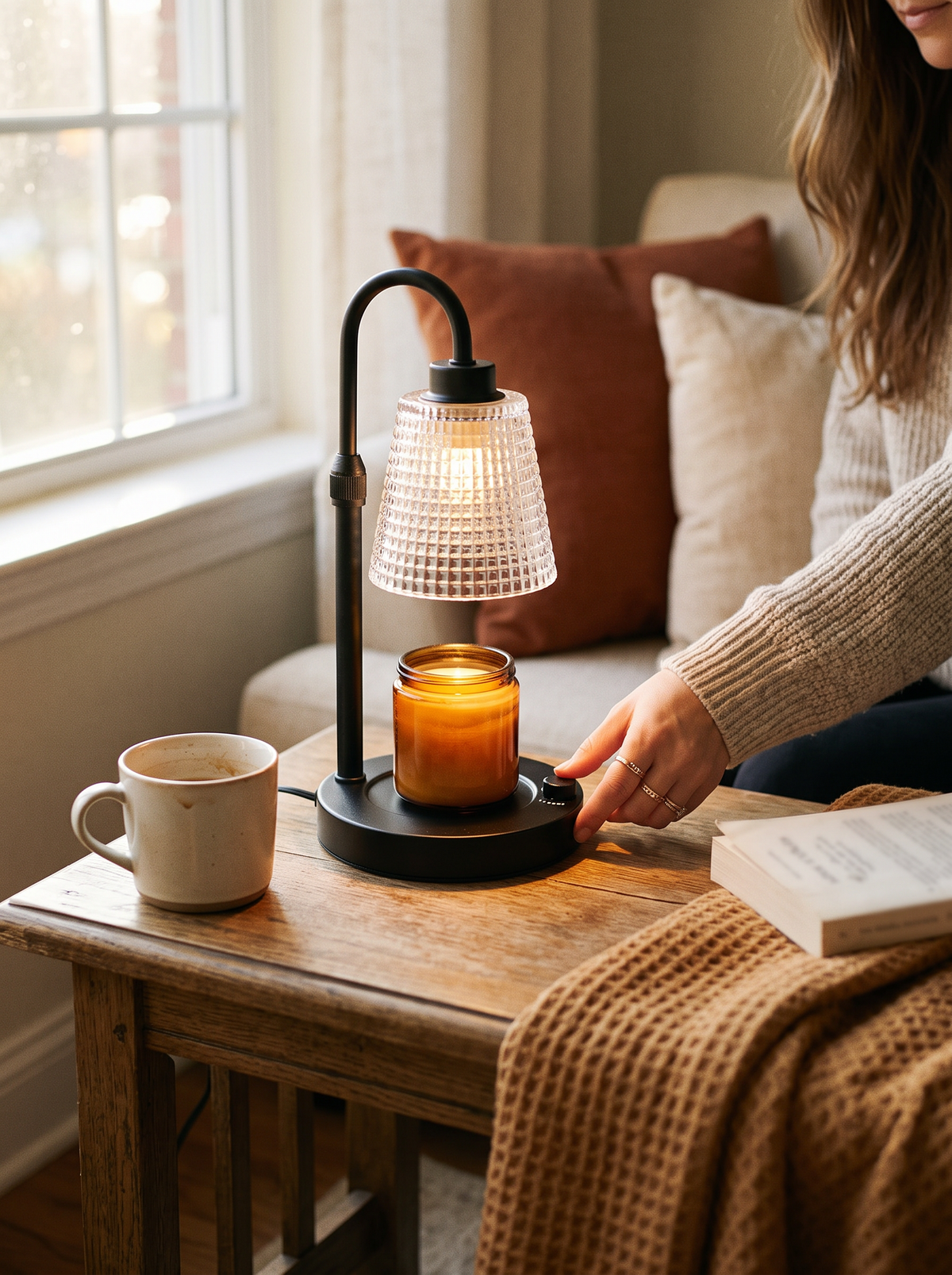 Candle Warmer Lamp With Timer: Bedroom, Bath, Or Living Room
