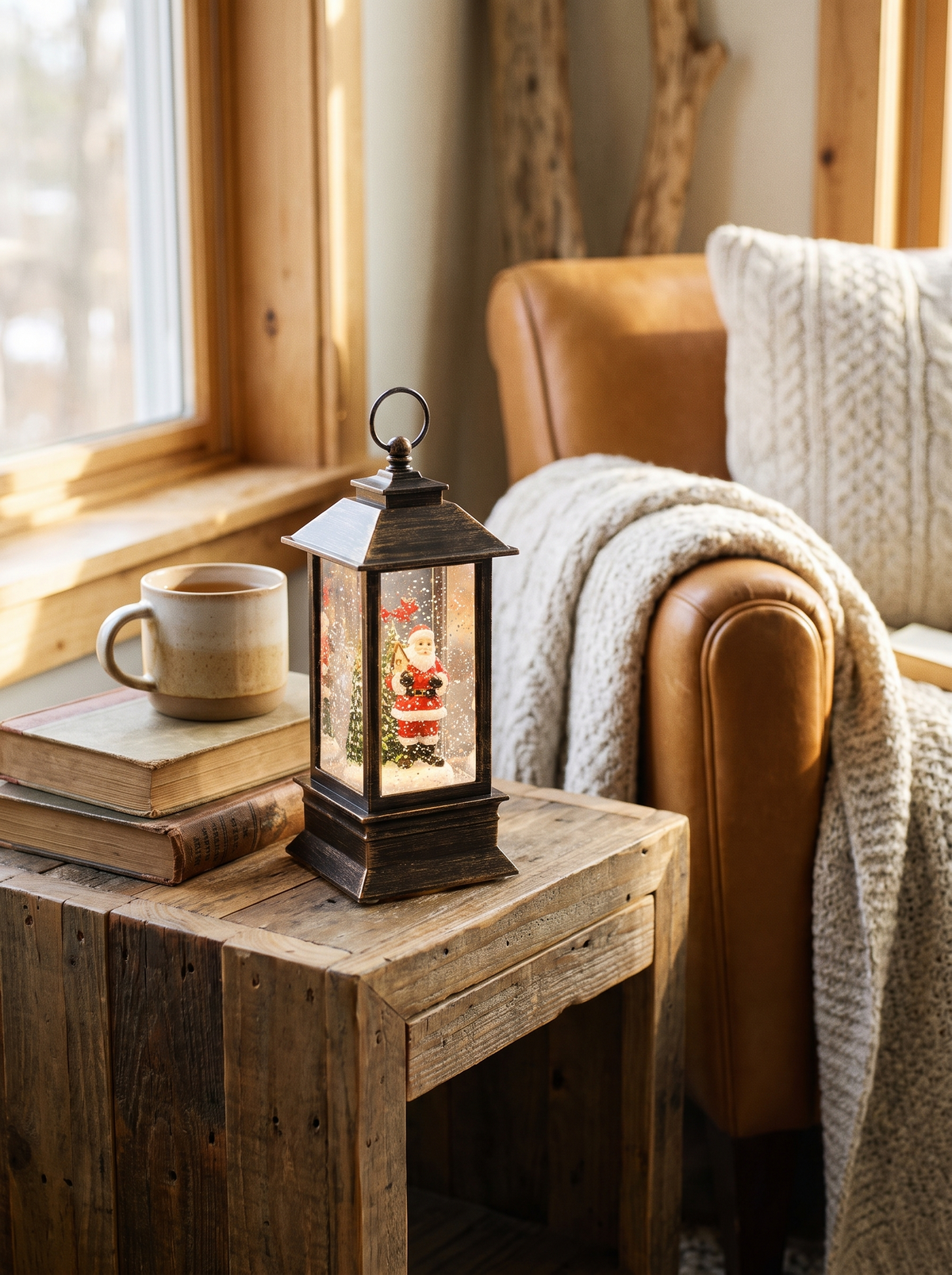 Christmas Simulation LED Flame Small Oil Lamp: LED Light, Vintage Look