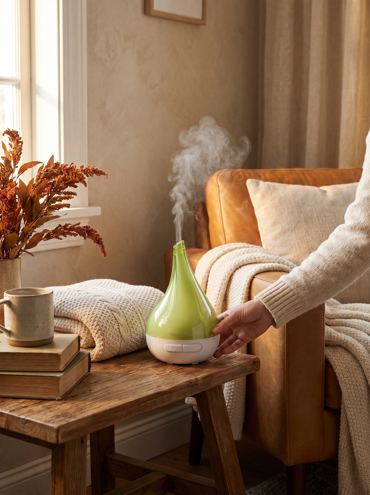 Drop-shaped Cool Mist Humidifier Ultrasonic Aroma: Diffuser And Humidifier In One