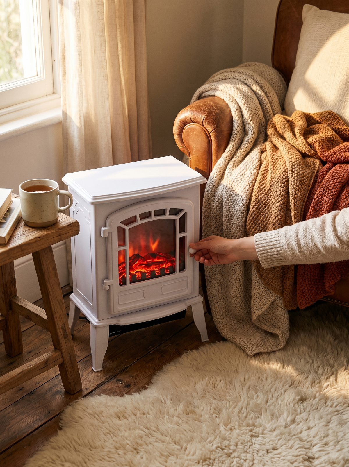 Electric Fireplace Heater: Cozy Nights, No Cleanup