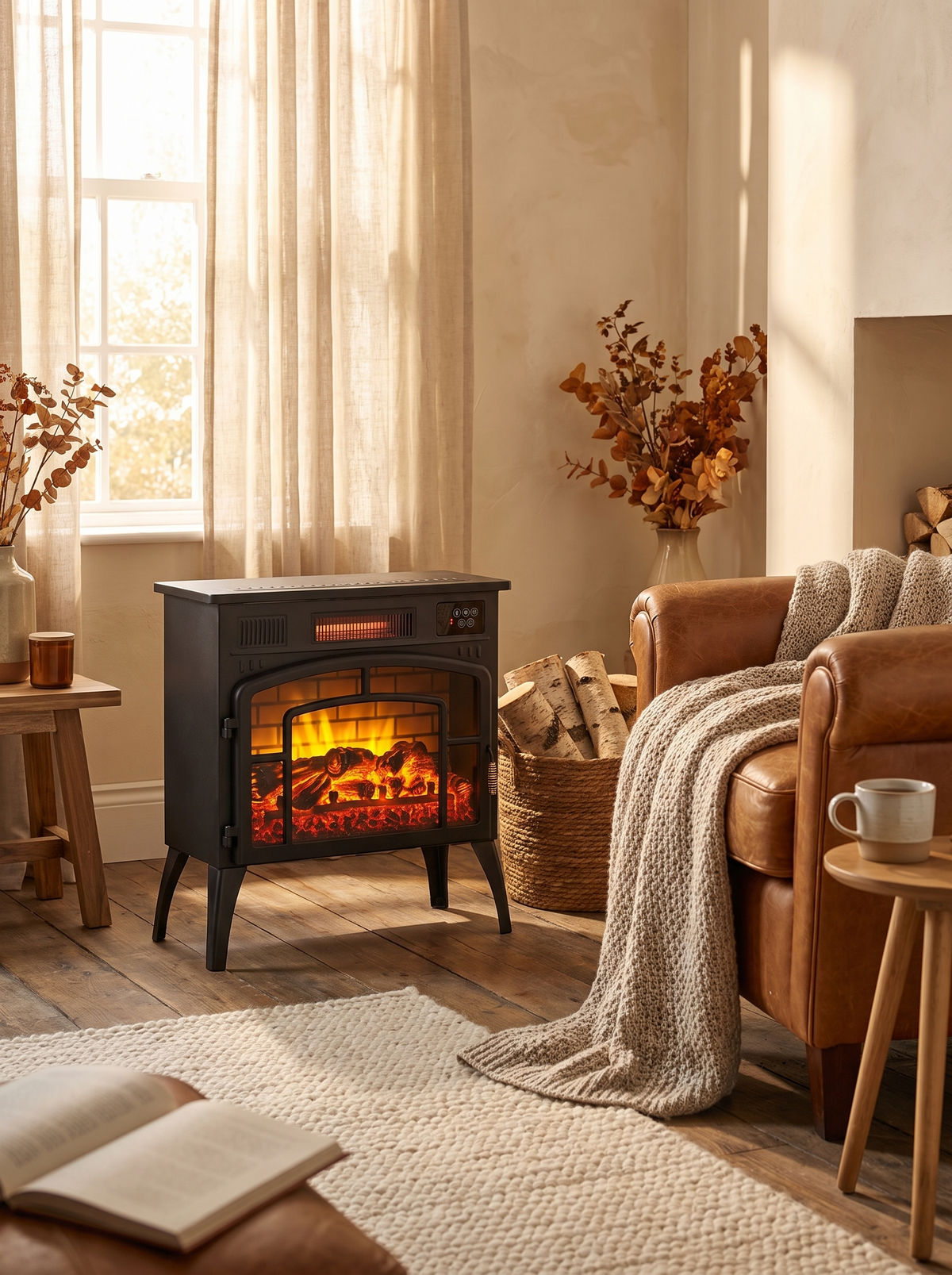 Electric Fireplace Stove: Flames You Can See From Anywhere