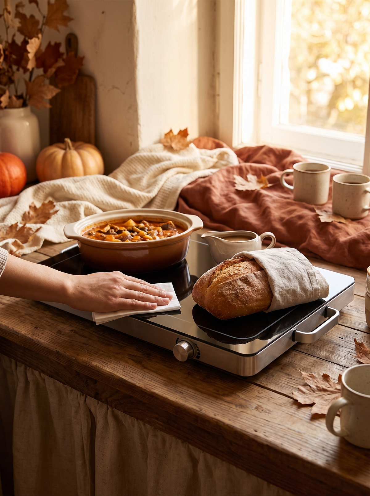 Electric Glass Top Food Warming Tray With Adjustable: Every Dish Served Warm
