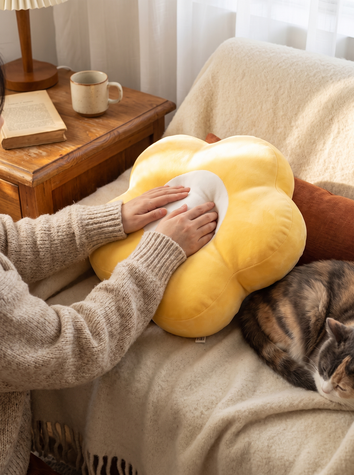 Flower Hand Warmer 35cm-Yellow: Sunshine For Cold Fingers