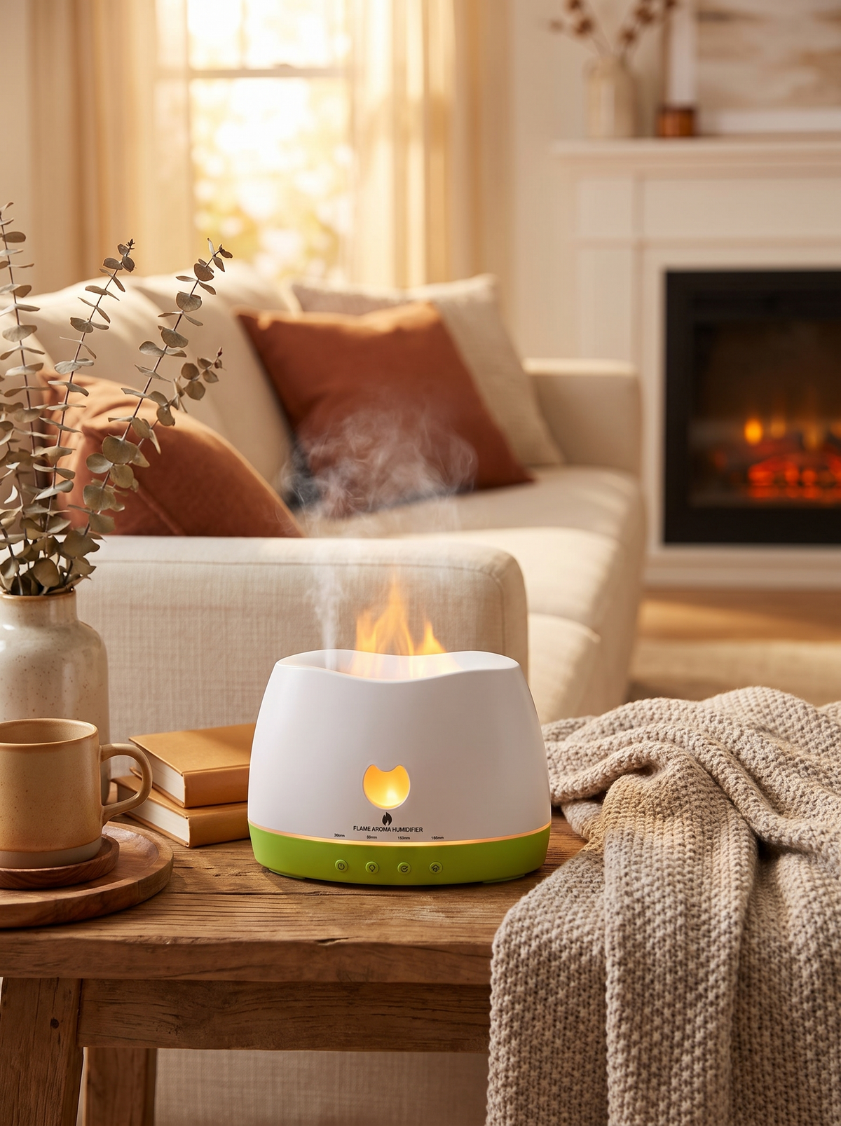 New Essential Oil Diffuser Flame Diffuser Baby Cold Mist: Cool Mist And LED Glow
